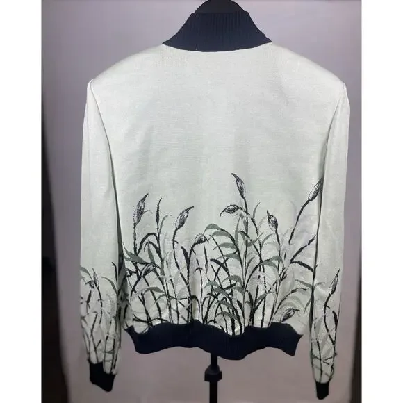 Vintage St John Sport Marie Gray Jacket Women’s S Full Zip Green USA - Picture 2 of 8